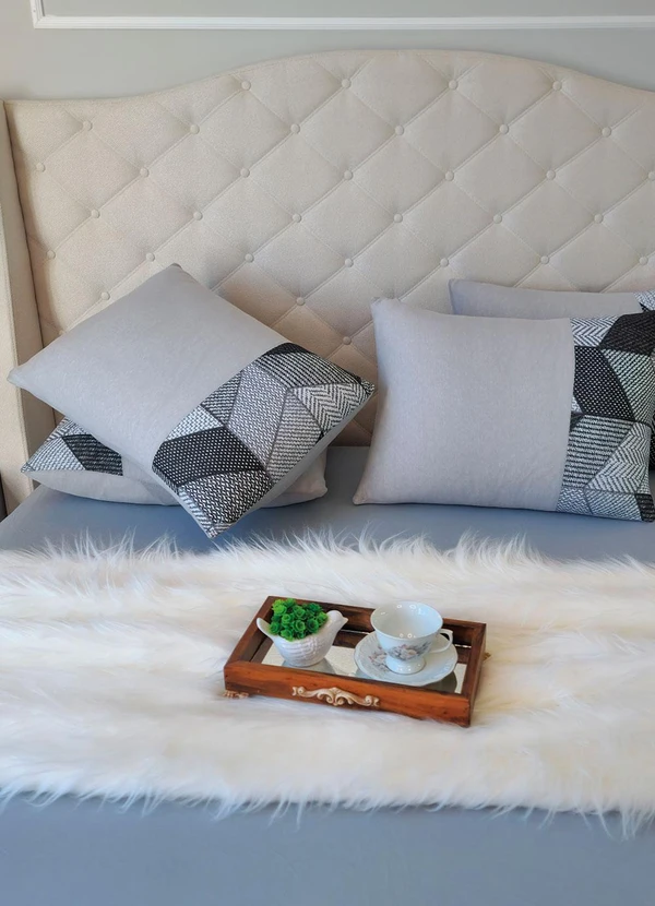 Lar e Lazer - Jogo de Cama Casal Cinza 3 Peças 2