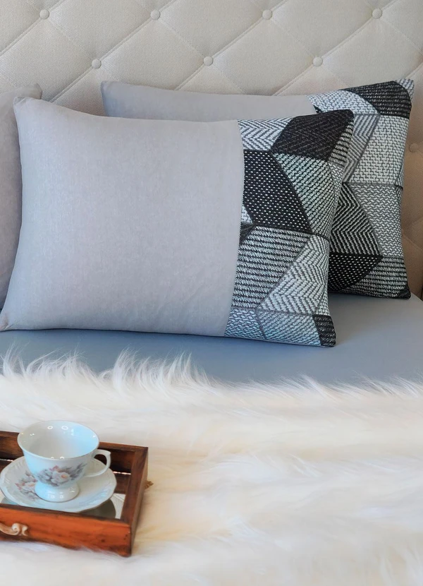 Lar e Lazer - Jogo de Cama Casal Cinza 3 Peças 3