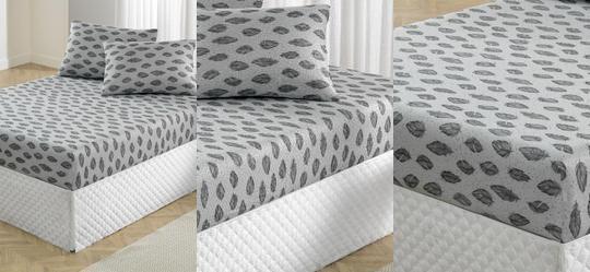 Jogo de Cama Cinza Solteiro 2 Pe�as