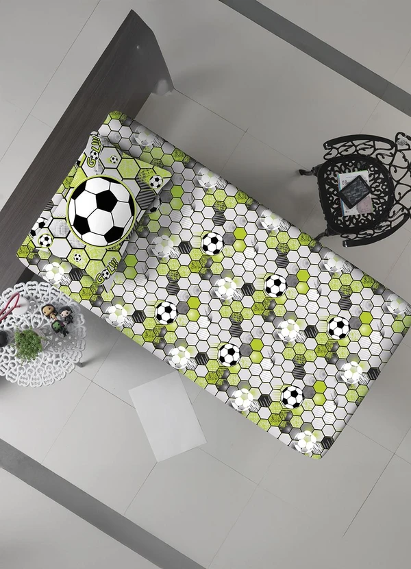 Portallar - Jogo de Cama Infantil Estampado/Soccer 2 Peças 1