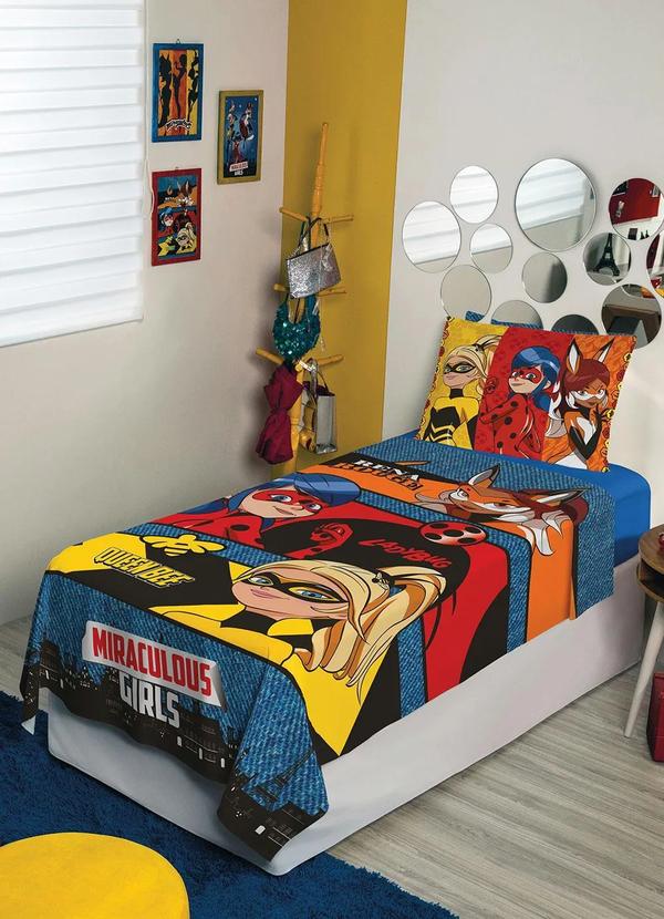 Lepper - Jogo de Cama Ladybug Solteiro 3 Peças