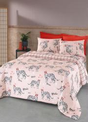 Jogo de Cama Leopardo Rosa Solteiro 3 Pe�as