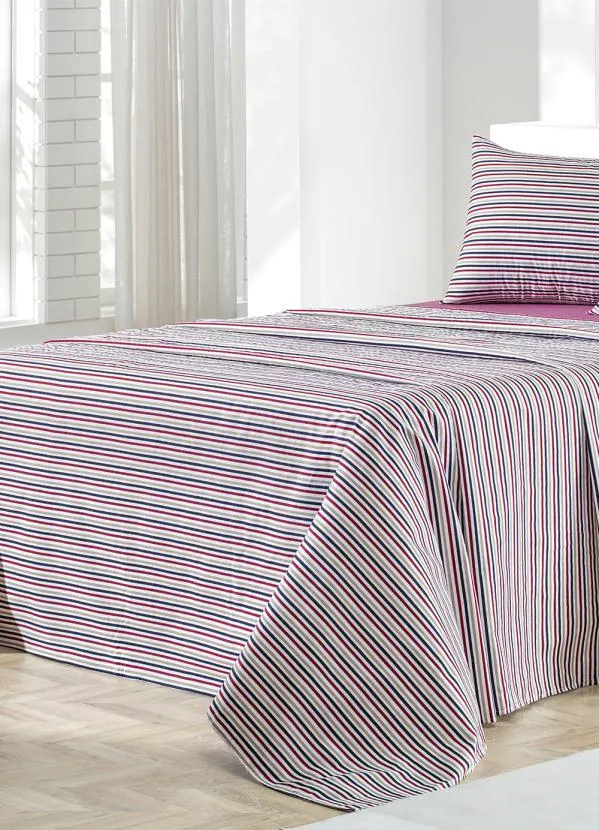 Mundo Lar - Jogo de Cama 150 Fios Listras Solteiro 3 Peças 2
