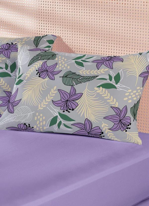 Lar e Lazer - Jogo de Cama Malha Lilás Solteiro 2 Peças 2