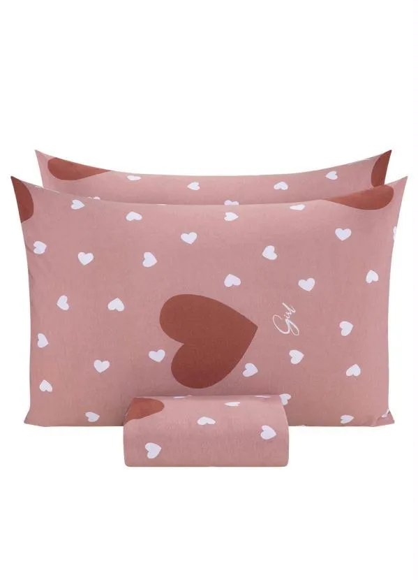 Mundo Lar - Jogo de Cama Malha Vermelho Solteiro 2 Peças 3