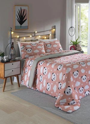Mundo Lar - Jogo de Cama Panda Solteiro 3 Peças - MUNDO LAR