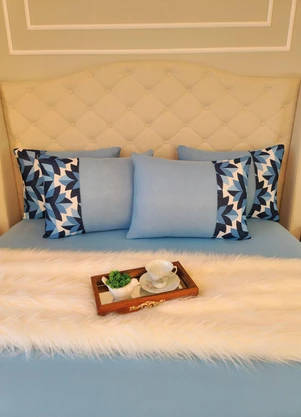 Lar e Lazer - Jogo de Cama Queen Azul 3 Peças - LAR E LAZER