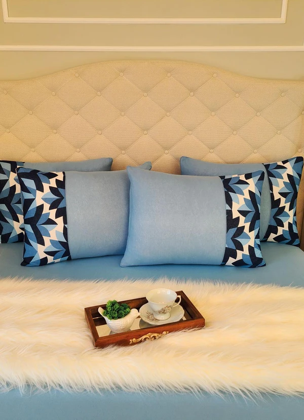 Lar e Lazer - Jogo de Cama Queen Azul 3 Peças