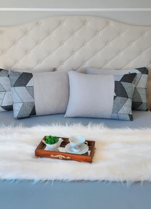 Lar e Lazer - Jogo de Cama Queen Cinza 3 Peças - LAR E LAZER