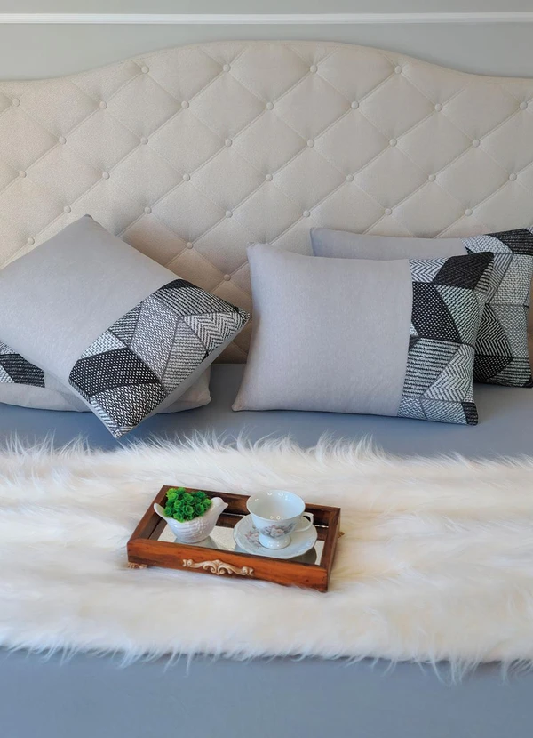 Lar e Lazer - Jogo de Cama Queen Cinza 3 Peças 2