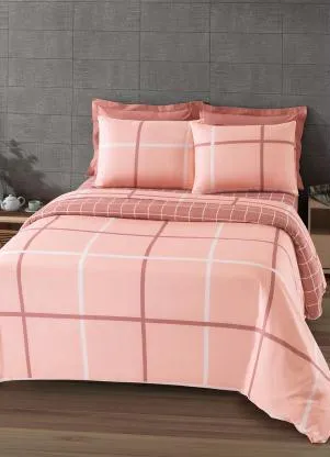 Mundo Lar - Jogo de Cama Rosa Solteiro 3 Peças - MUNDO LAR