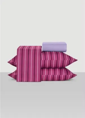 Mundo Lar - Jogo de Cama Rosa Solteiro 3 Peças - MUNDO LAR