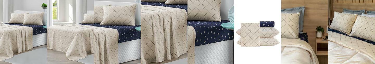 Jogo de Cama 150 Fios Rosa Solteiro 3 Peas