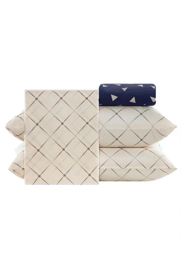 Mundo Lar - Jogo de Cama 150 Fios Rosa Solteiro 3 Peças 6