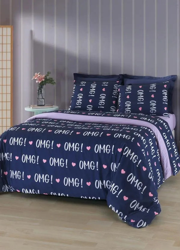 Mundo Lar - Jogo de Cama Roxo Solteiro 3 Peças