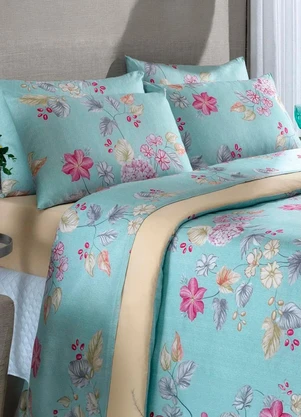 Rovi Home - Jogo de Cama Solteiro 3 Peças Azul - ROVI HOME