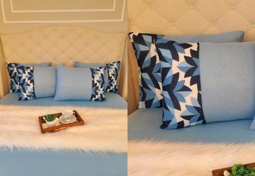 Jogo de Cama Solteiro Azul 2 Pe�as