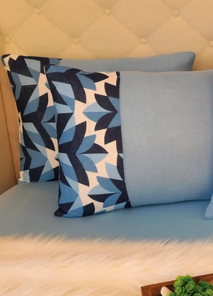 Lar e Lazer - Jogo de Cama Solteiro Azul 2 Peças - LAR E LAZER