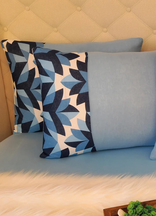 Lar e Lazer - Jogo de Cama Solteiro Azul 2 Peças 2