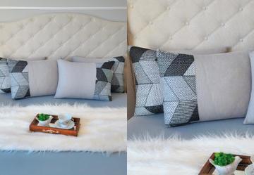 Jogo de Cama Solteiro Cinza 2 Pe�as