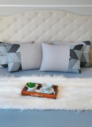 Lar e Lazer - Jogo de Cama Solteiro Cinza 2 Peças - LAR E LAZER