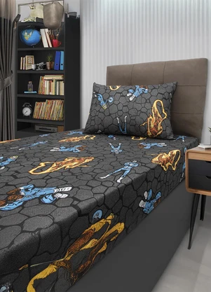 Portallar - Jogo de Cama Solteiro Estampado/Avengers 2 Peças - PORTALLAR