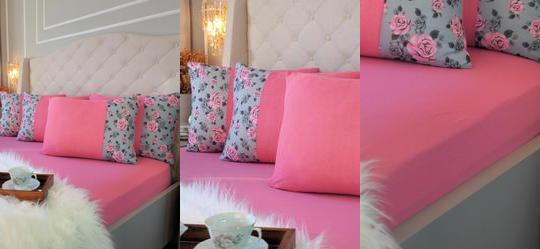 Jogo de Cama Solteiro Rosa 2 Pe�as