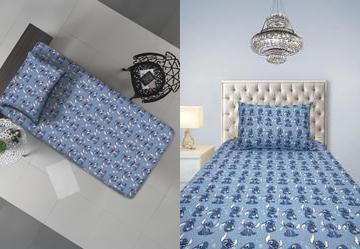 Jogo de Cama Solteiro Stitch/Blue 2 Pe�as