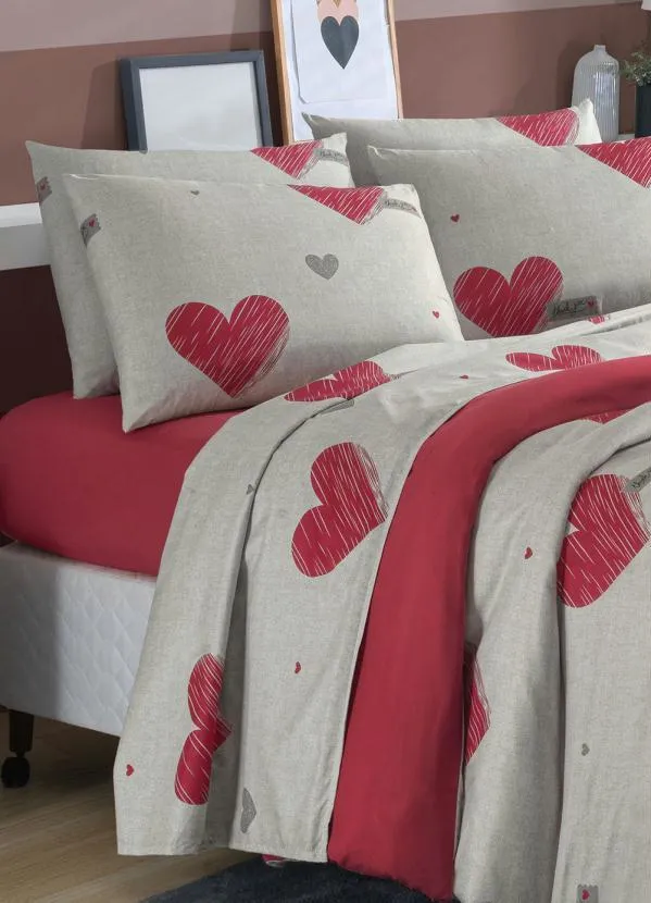 Mundo Lar - Jogo de Cama Vermelho Solteiro 3 Peças 4