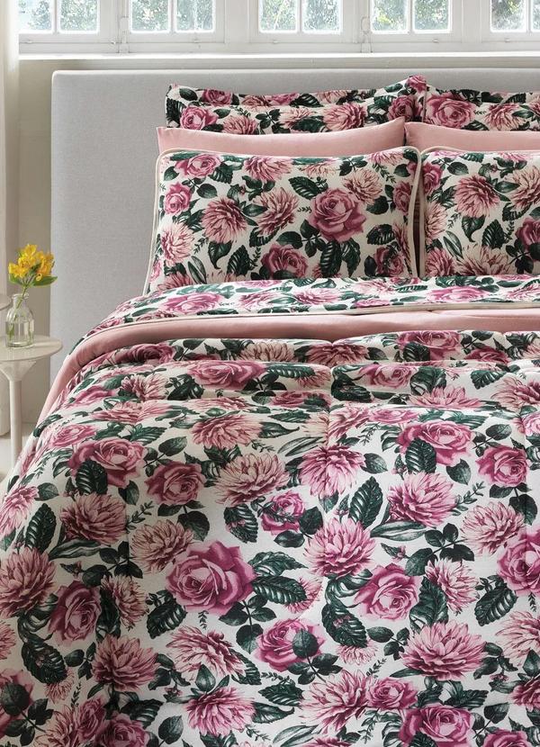 Sul Brasil - Jogo de Cama Malha Rosa Solteiro 2 Peças 2