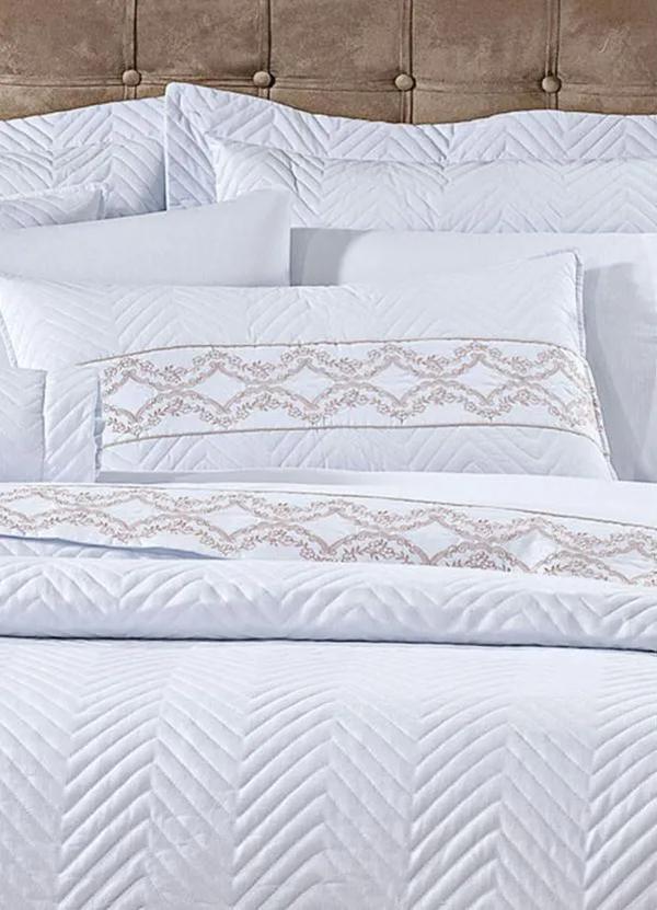 Lar e Lazer - Enxoval 180 Fios Branco Casal 11 Peças 2