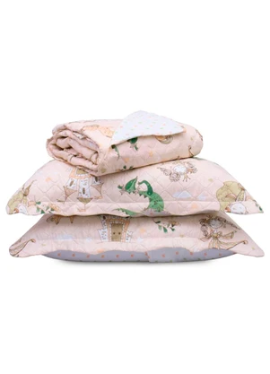Rovi Home - Kit Cobre Leito Casual Kids Casal Rosa - ROVI HOME
