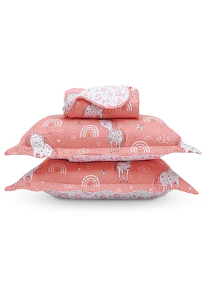 Rovi Home - Kit Cobre Leito Casual Kids Casal Rosa - ROVI HOME