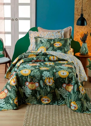 Rovi Home - Kit Cobre Leito Casual Kids Casal Verde - ROVI HOME