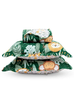Rovi Home - Kit Cobre Leito Casual Kids Casal Verde - ROVI HOME