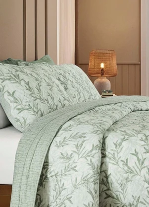 Rovi Home - Kit Cobre Leito Matelassê Casal Verde - ROVI HOME