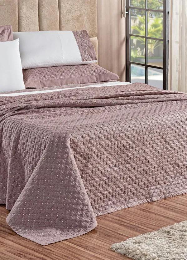 Lar e Lazer - Enxoval 180 Fios Lilás Queen 7 Peças 2