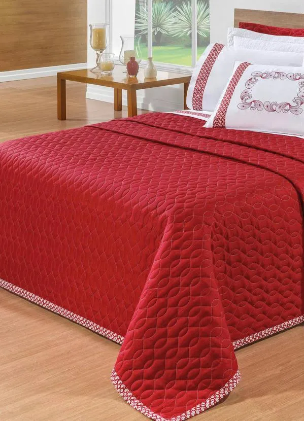 Lar e Lazer - Enxoval Vermelho Queen 8 Peças 2