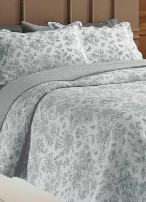 Rovi Home - Kit Cobre Leito Matelassê Queen Cinza - ROVI HOME