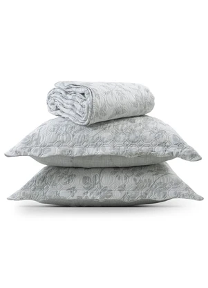 Rovi Home - Kit Cobre Leito Matelassê Queen Cinza - ROVI HOME