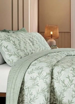 Rovi Home - Kit Cobre Leito Matelassê Queen Verde - ROVI HOME