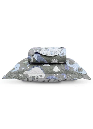 Rovi Home - Kit Cobre Leito Casual Kids Solteiro Cinza - ROVI HOME