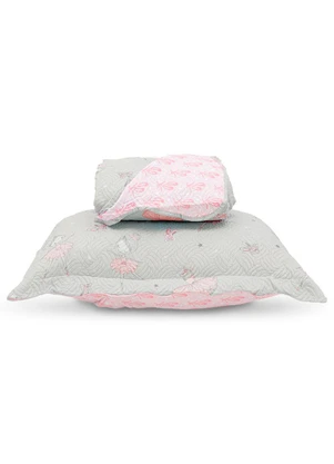 Rovi Home - Kit Cobre Leito Casual Kids Solteiro Cinza - ROVI HOME