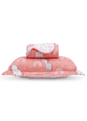 Rovi Home - Kit Cobre Leito Casual Kids Solteiro Rosa - ROVI HOME