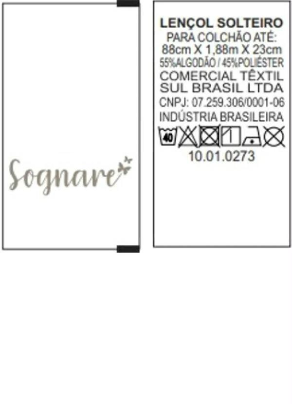 Sul Brasil - Lençol Malha com Elástico Cinza Solteiro 3