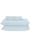 Jogo de Lenol Microfibra Solteiro 2 Peas Azul 