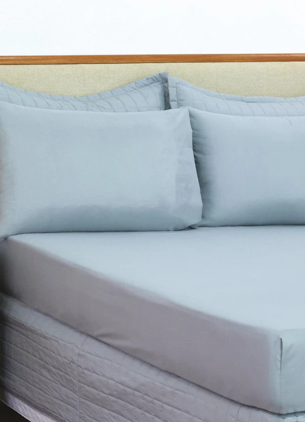 Lar e Lazer - Jogo de Lençol Microfibra Solteiro 2 Peças Cinza