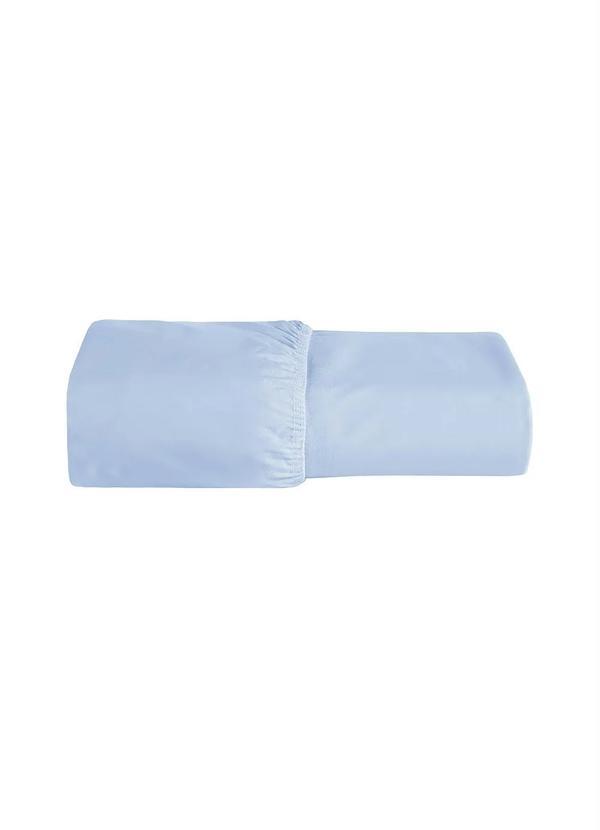 Lar e Lazer - Lençol 200 Fios com Elástico Azul Solteiro 2