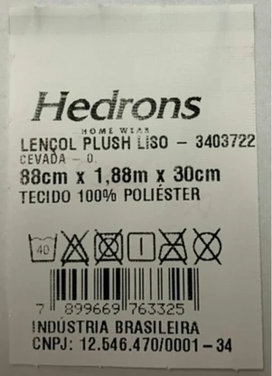 Hedrons - Lençol Plush com Elástico Vinho Solteiro - HEDRONS