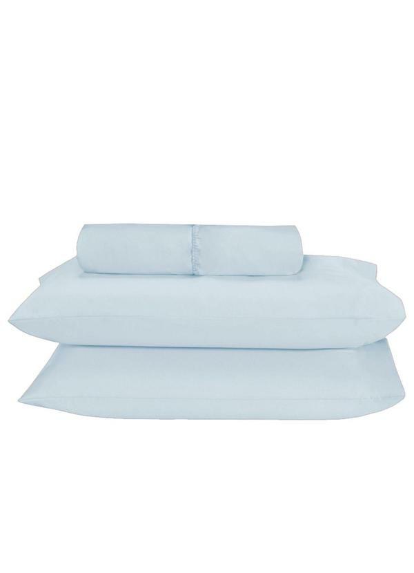 Jogo de Lenol Microfibra Casal 3 Peas (Azul)